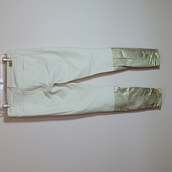 Paige Verdugo Ultra Skinny Jeans Cream/Gold Solstice size 30 - Picture 11 of 16